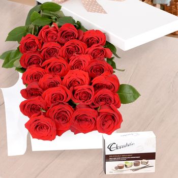 Valentine's Day Affection with chocs Flowers
